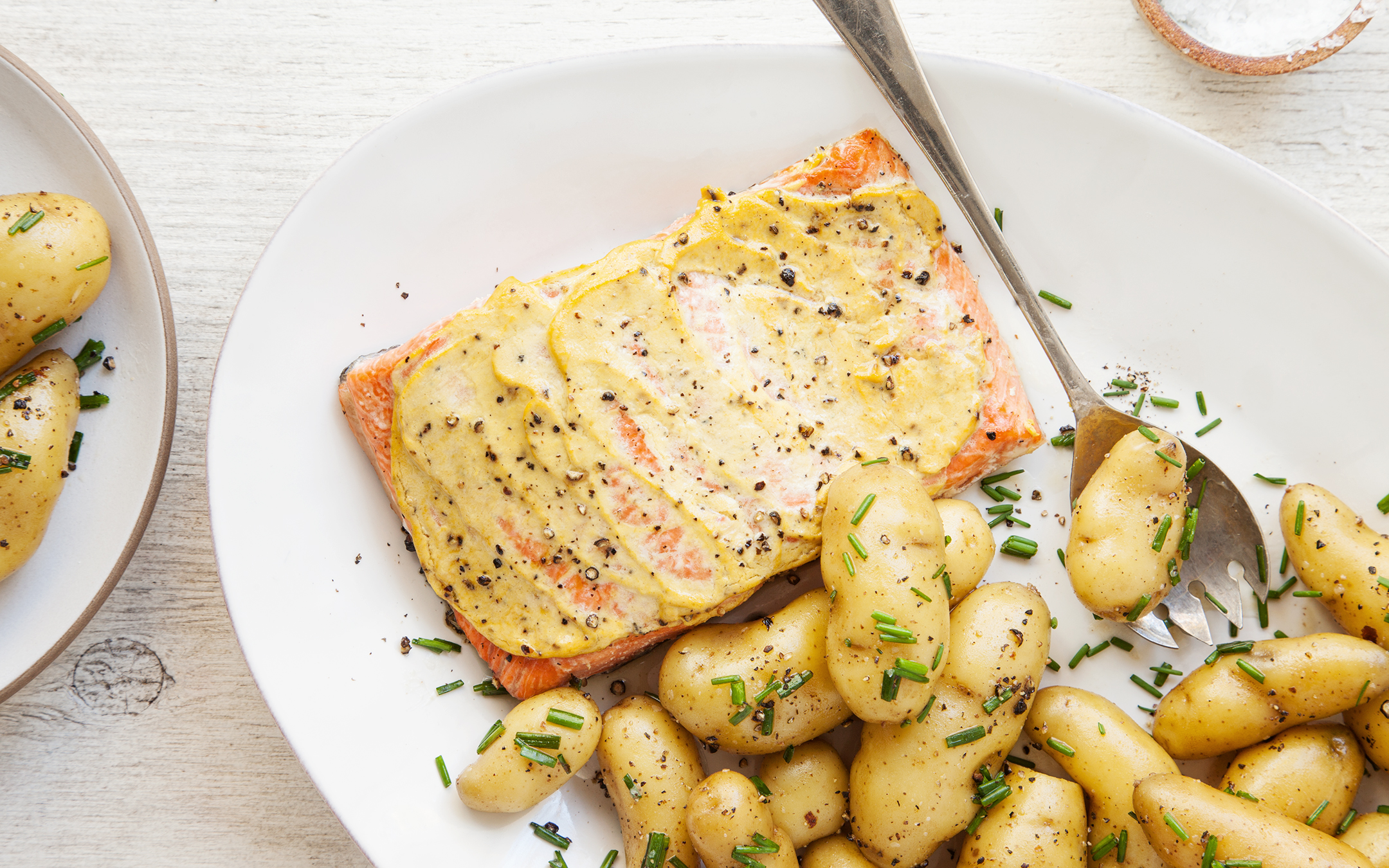 Mustard Baked Salmon with Boiled Potatoes Good Eggs