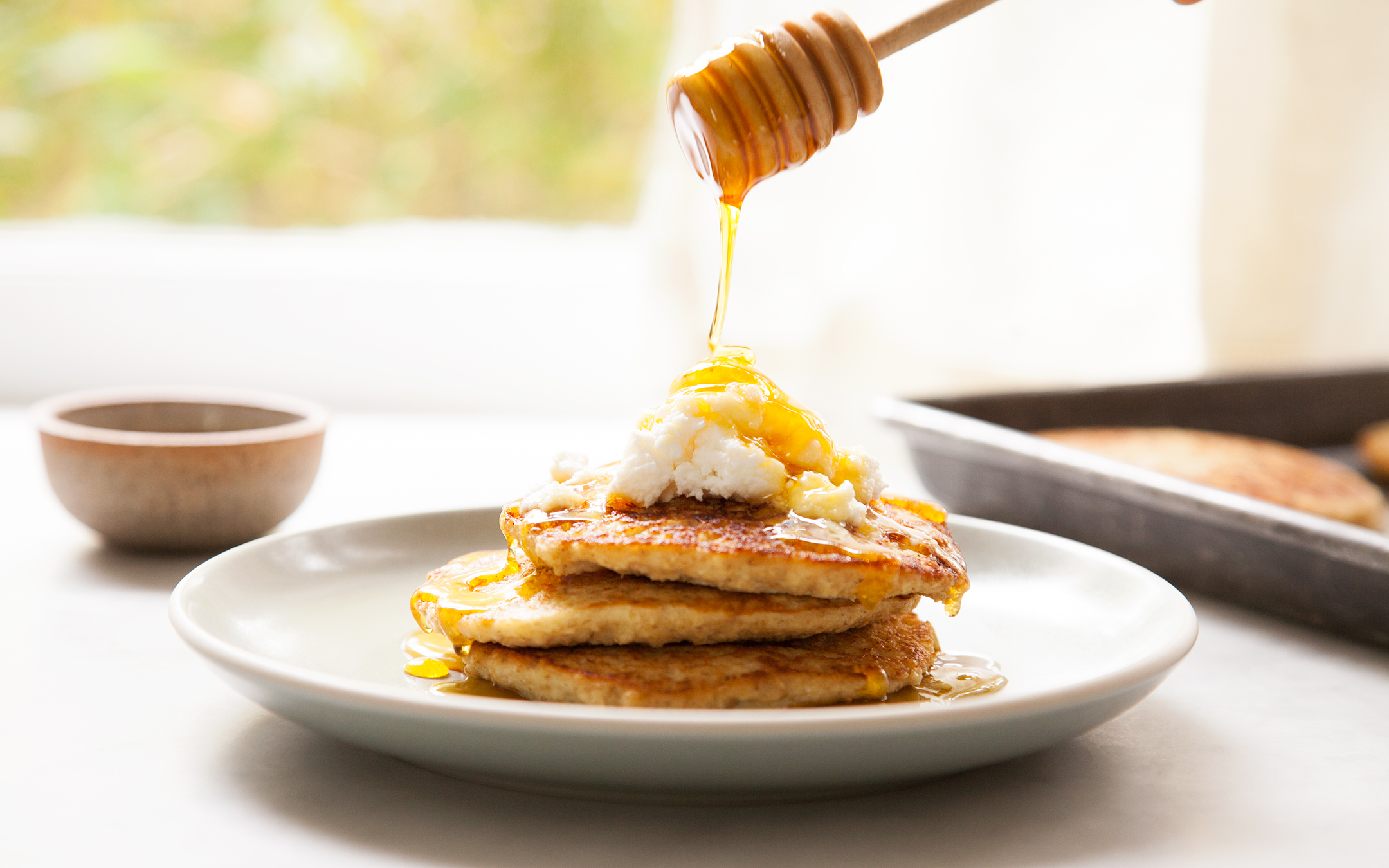 Sweet Apple Oat Cakes with Ricotta and Honey Good Eggs